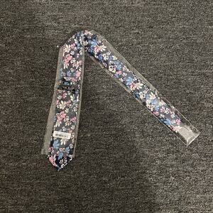The Tie Bar Blue Pink Navy Floral Tie